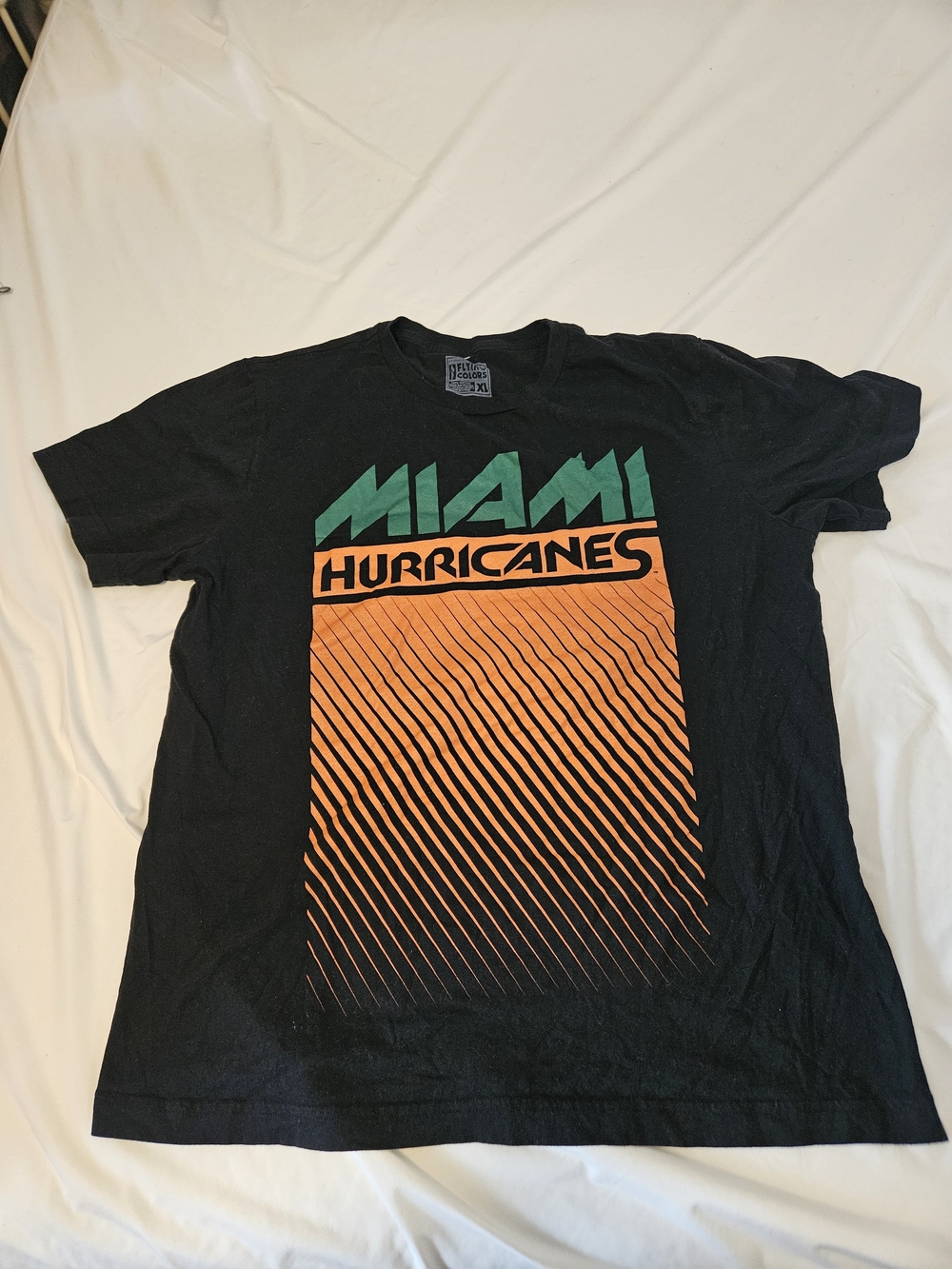 Black Miami Hurricanes Graphic Short Sleeve Tee